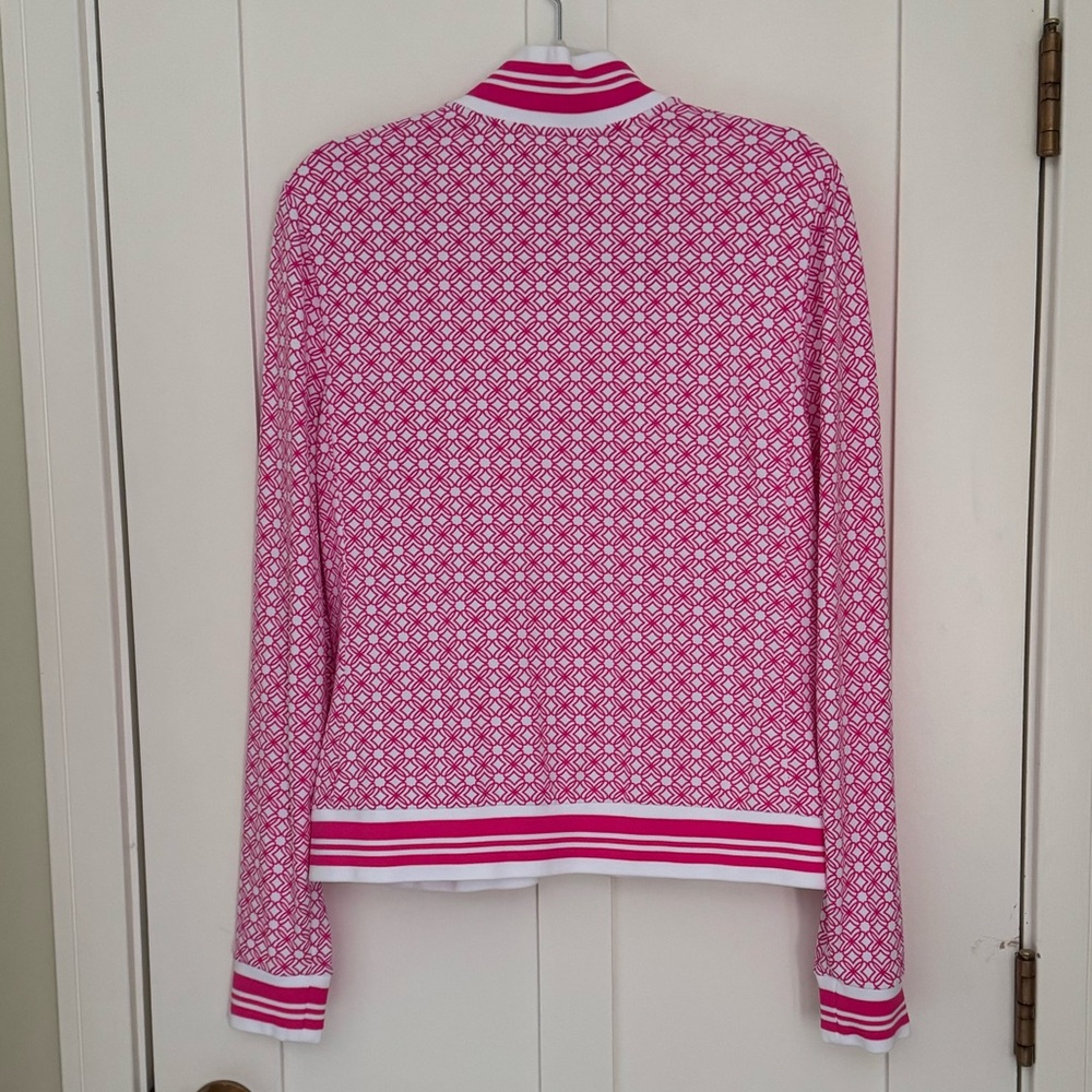 NWT Lilly Pulitzer Luxletic Regate Jacket Passion Fruit Pink Butterfly Pattern - Picture 6 of 7